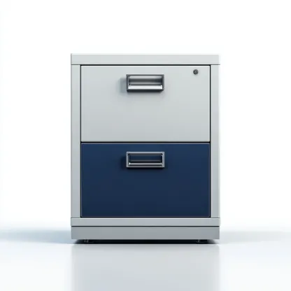 Armadio per ufficio metallo 46x50x68 cm bianco-blu design moderno-Airyora