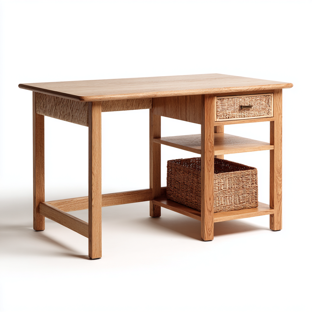 Scrivania-legno 120x55x76 cm-legno naturale-design moderno-Airyora