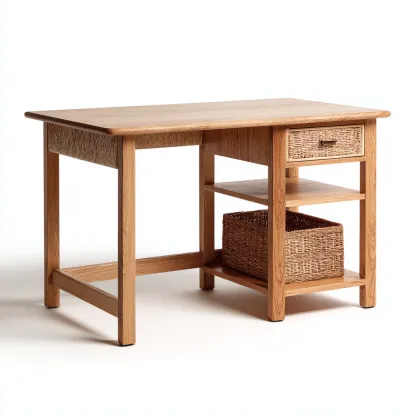 Scrivania-legno 120x55x76 cm-legno naturale-design moderno-Airyora