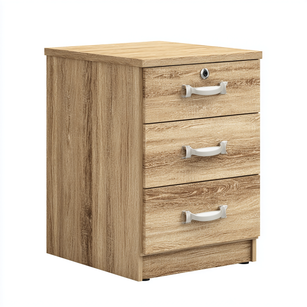 Armadio per ufficio in legno 40x45x60 cm - legno naturale - design moderno-Airyora