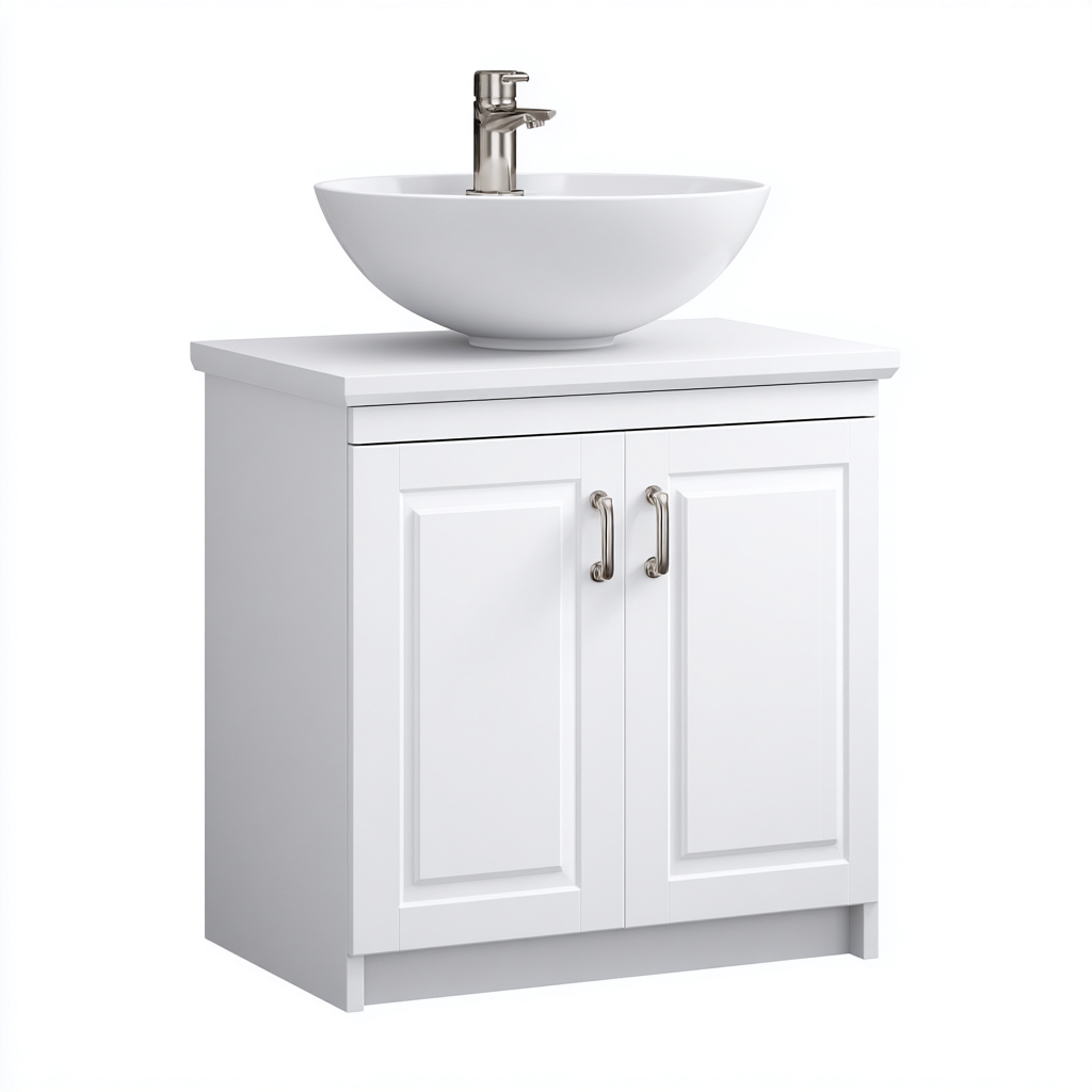 Mobile lavabo legno 65x45x85 cm bianco design classico-Airyora