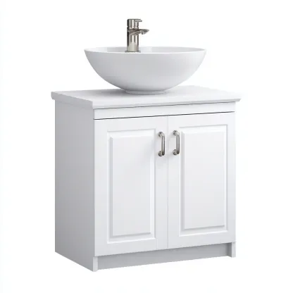 Mobile lavabo legno 65x45x85 cm bianco design classico-Airyora