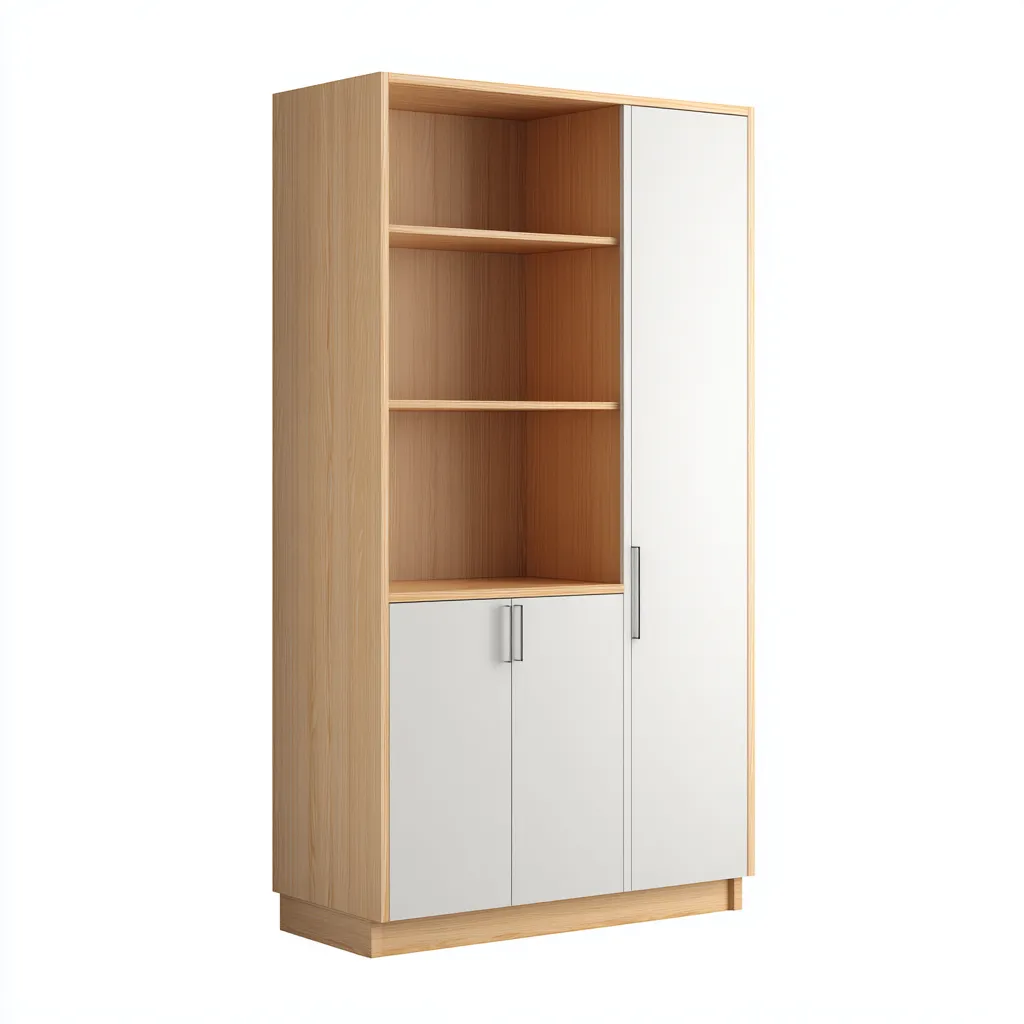 Armadietti da cucina legno 90x40x185 cm bianco-naturale design moderno-Airyora