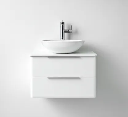 Mobile lavabo sospeso 70x45x50 cm - bianco - design moderno per bagno-Airyora