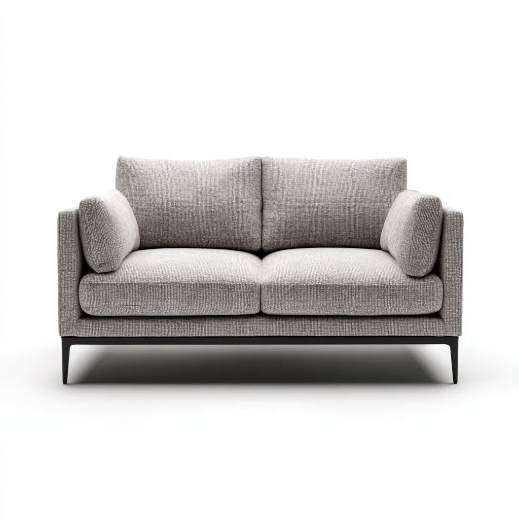 Divano a due posti tessuto grigio 150x85x80 cm - struttura in legno - moderno e comodo-Airyora