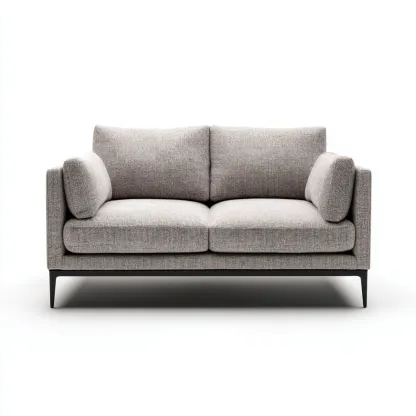 Divano a due posti tessuto grigio 150x85x80 cm - struttura in legno - moderno e comodo-Airyora