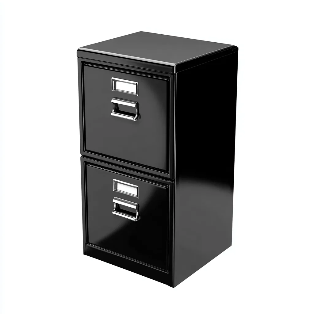 Armadio per ufficio in metallo 45x40x70 cm - nero - design moderno-Airyora