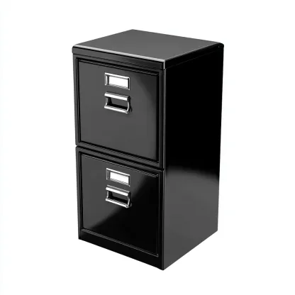 Armadio per ufficio in metallo 45x40x70 cm - nero - design moderno-Airyora