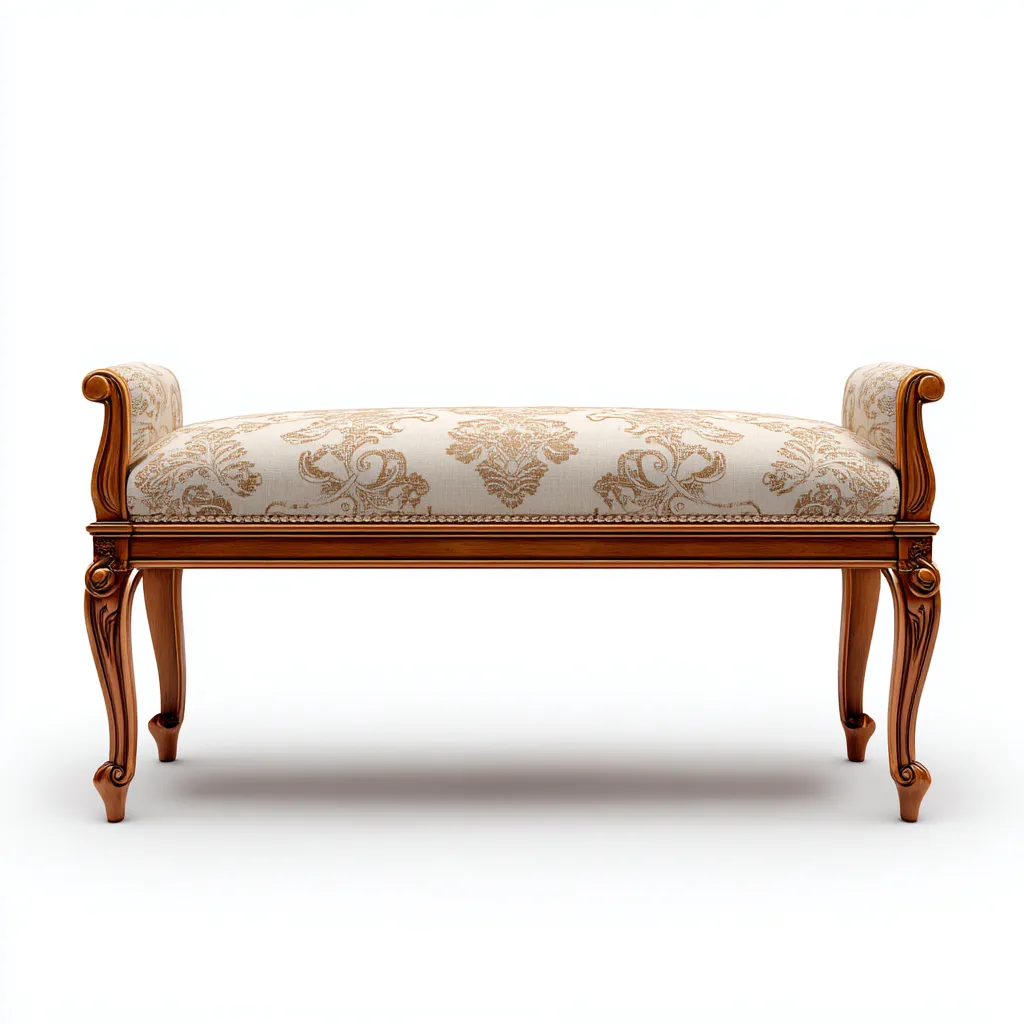 Panca per letto in legno e tessuto 110x40x55 cm - crema-legno naturale - design classico adatta per camera da letto-Airyora