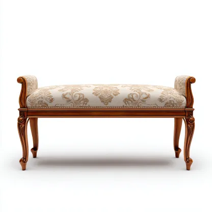 Panca per letto in legno e tessuto 110x40x55 cm - crema-legno naturale - design classico adatta per camera da letto-Airyora