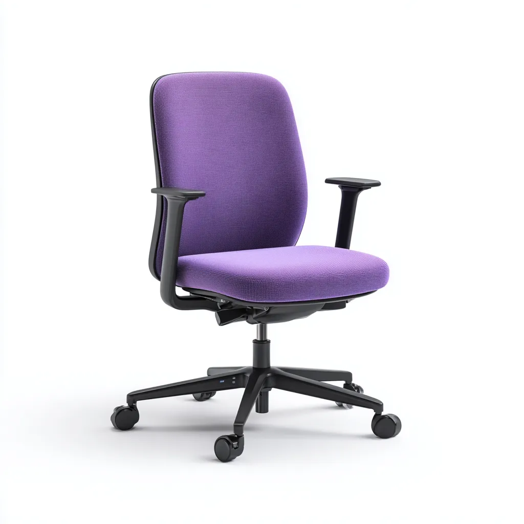 Sedia da ufficio tessuto 65x65x100 cm - viola - design ergonomico-Airyora