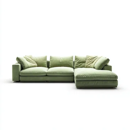Divano angolare-tessuto-268x168x90 cm-verde-design moderno-Airyora