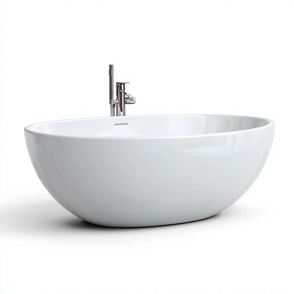 Vasca da bagno 165x85x58 cm bianco per bagno design moderno-Airyora