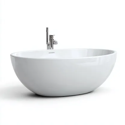 Vasca da bagno 165x85x58 cm bianco per bagno design moderno-Airyora