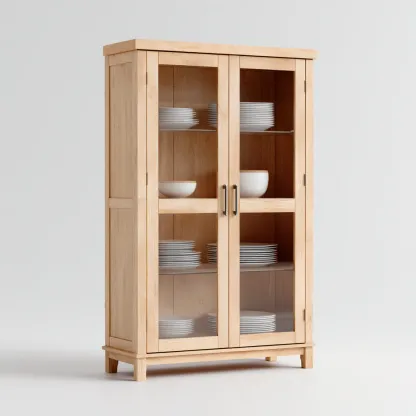 Armadietti da cucina legno e vetro 90x40x160 cm - rovere chiaro - design moderno per cucina-Airyora