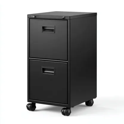 Armadio per ufficio in metallo 45x40x65 cm - nero - design moderno-Airyora