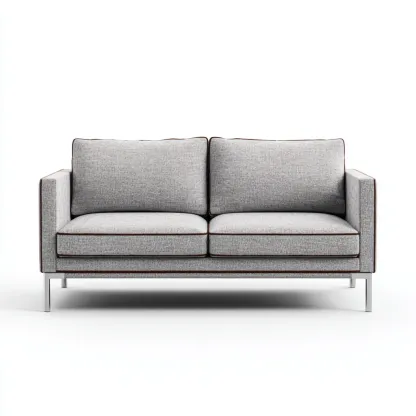 Divano a due posti tessuto grigio 178x86x84 cm - design contemporaneo-Airyora