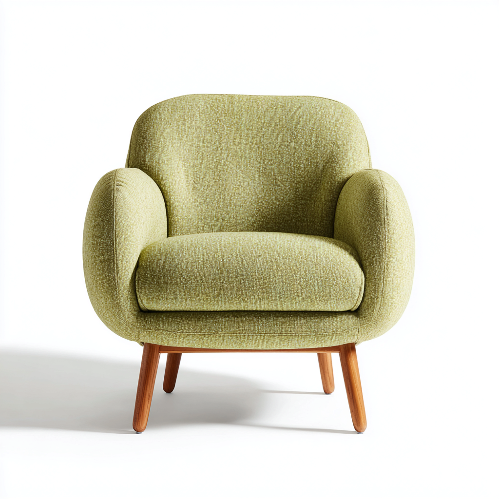 Poltrona tessuto 82x78x80 cm verde per soggiorno - design moderno-Airyora