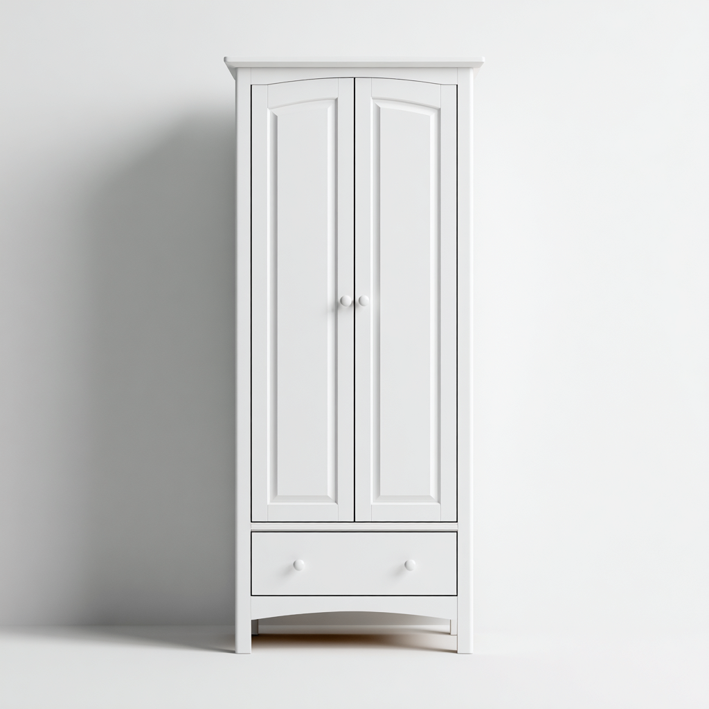 Armadietti da cucina in legno 80x40x185 cm - bianco - design classico adatto per cucina-Airyora