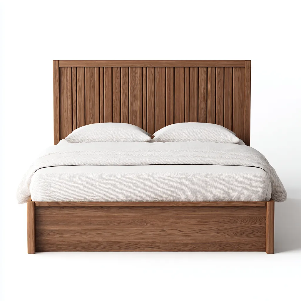 Letto matrimoniale legno massello 200x160x110 cm - marrone legno - design moderno per camera da letto-Airyora