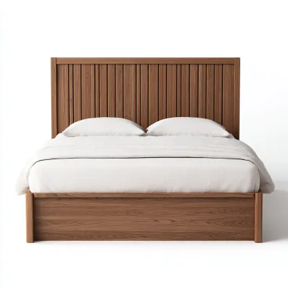 Letto matrimoniale legno massello 200x160x110 cm - marrone legno - design moderno per camera da letto-Airyora