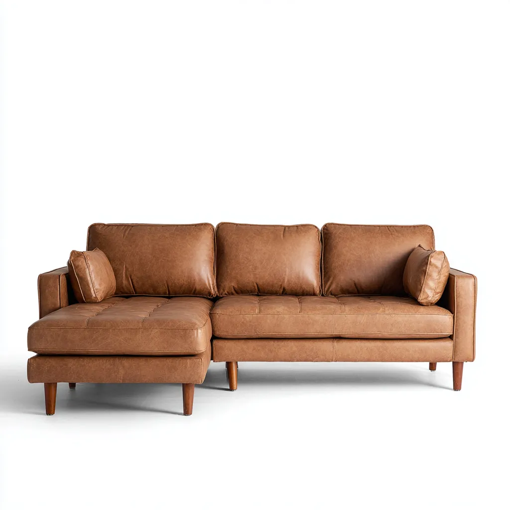 Divano angolare-pelle-252x162x87 cm-marrone-design moderno-Airyora