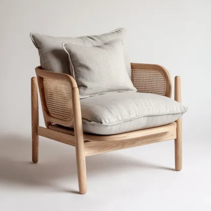 Poltrona-legno-tessuto-82x76x85 cm-beige-design moderno-Airyora