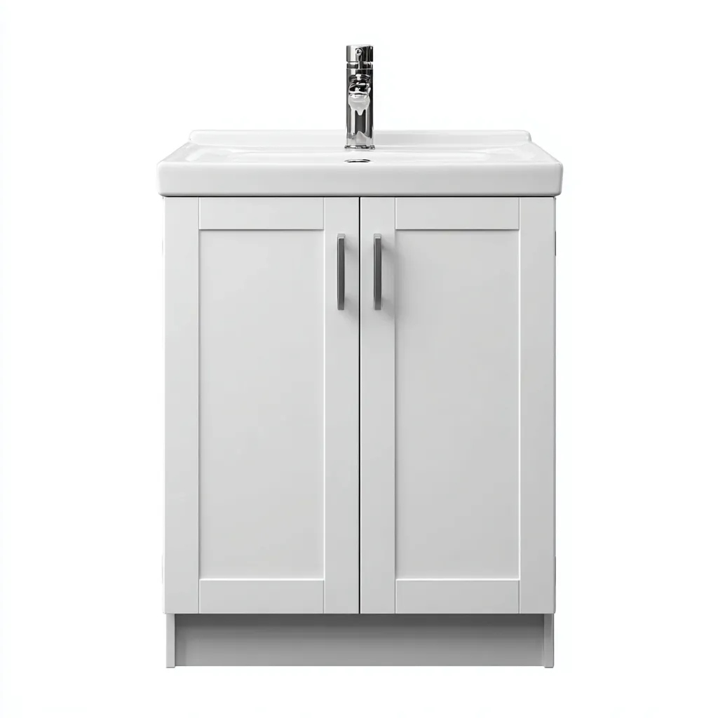 Mobile lavabo in legno 60x40x85 cm - bianco - design moderno-Airyora