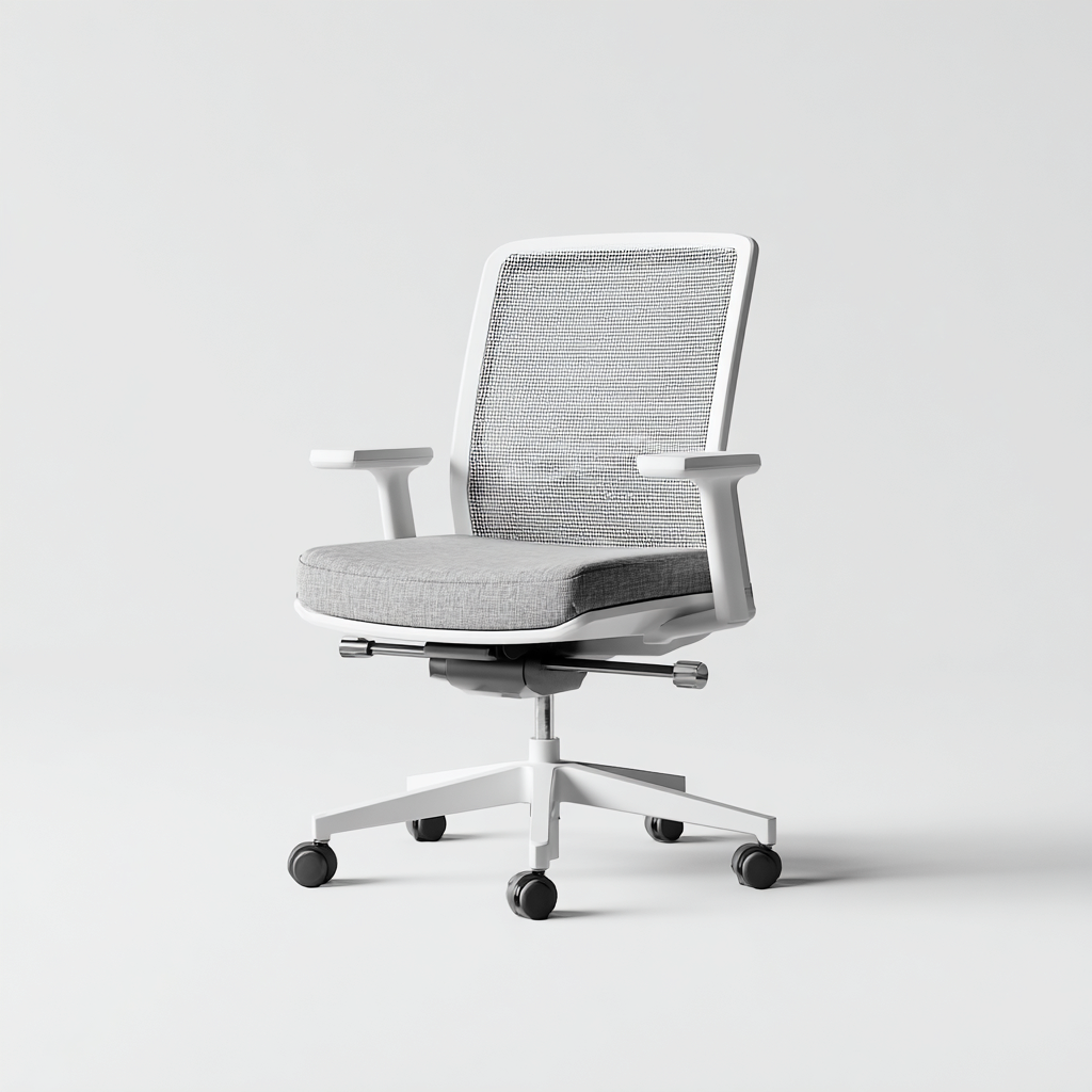 Sedia da ufficio rete grigio 62x60x92 cm - supporto ergonomico-Airyora