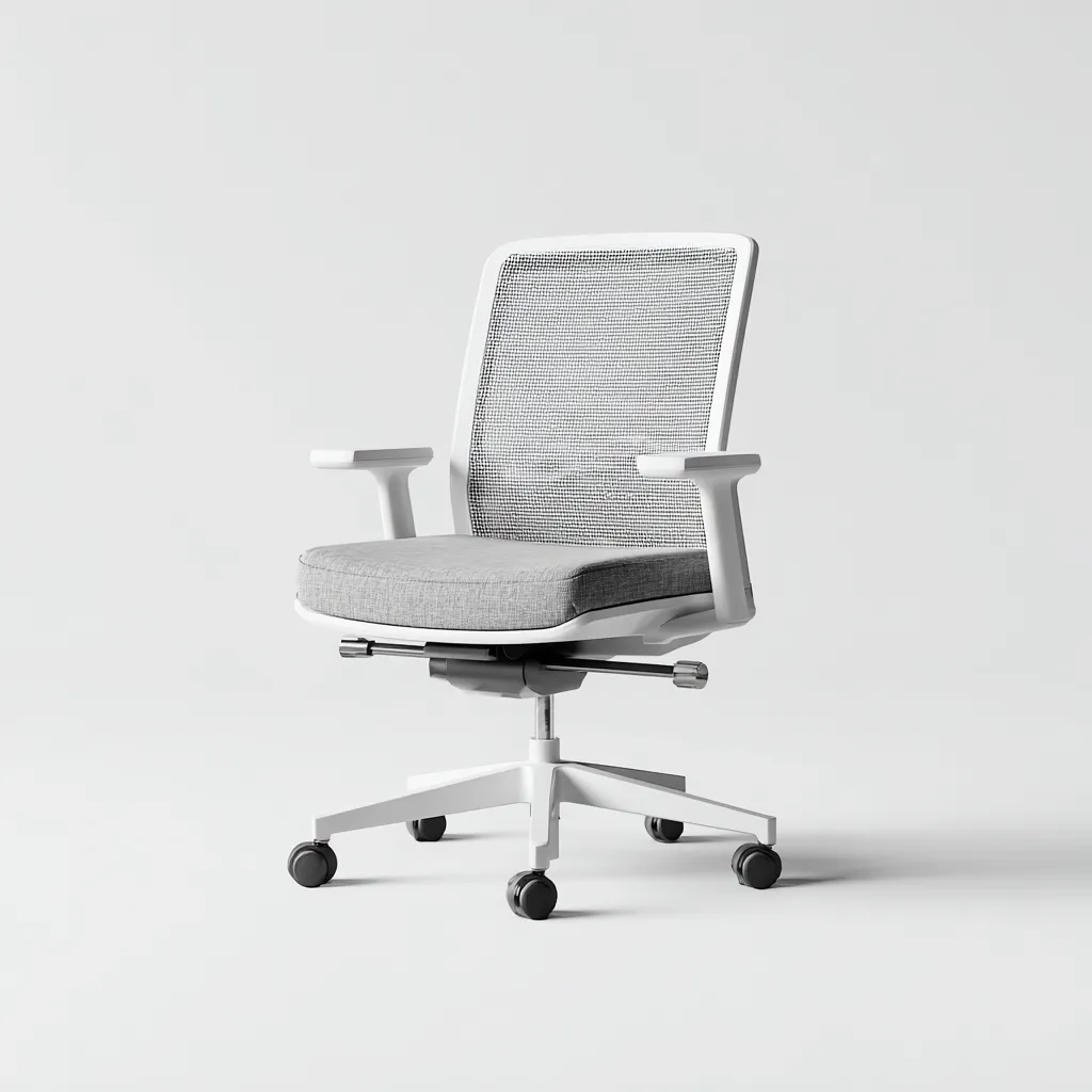 Sedia da ufficio rete grigio 62x60x92 cm - supporto ergonomico-Airyora