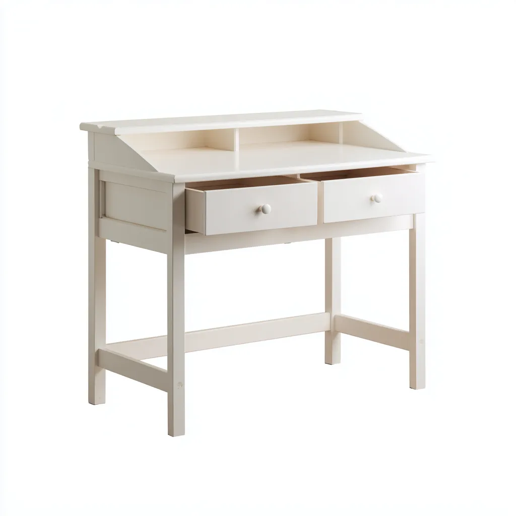 Scrivania-legno 100x50x92 cm-bianco-design moderno-Airyora