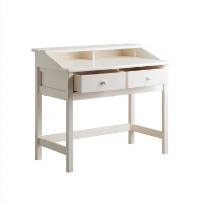 Scrivania-legno 100x50x92 cm-bianco-design moderno-Airyora