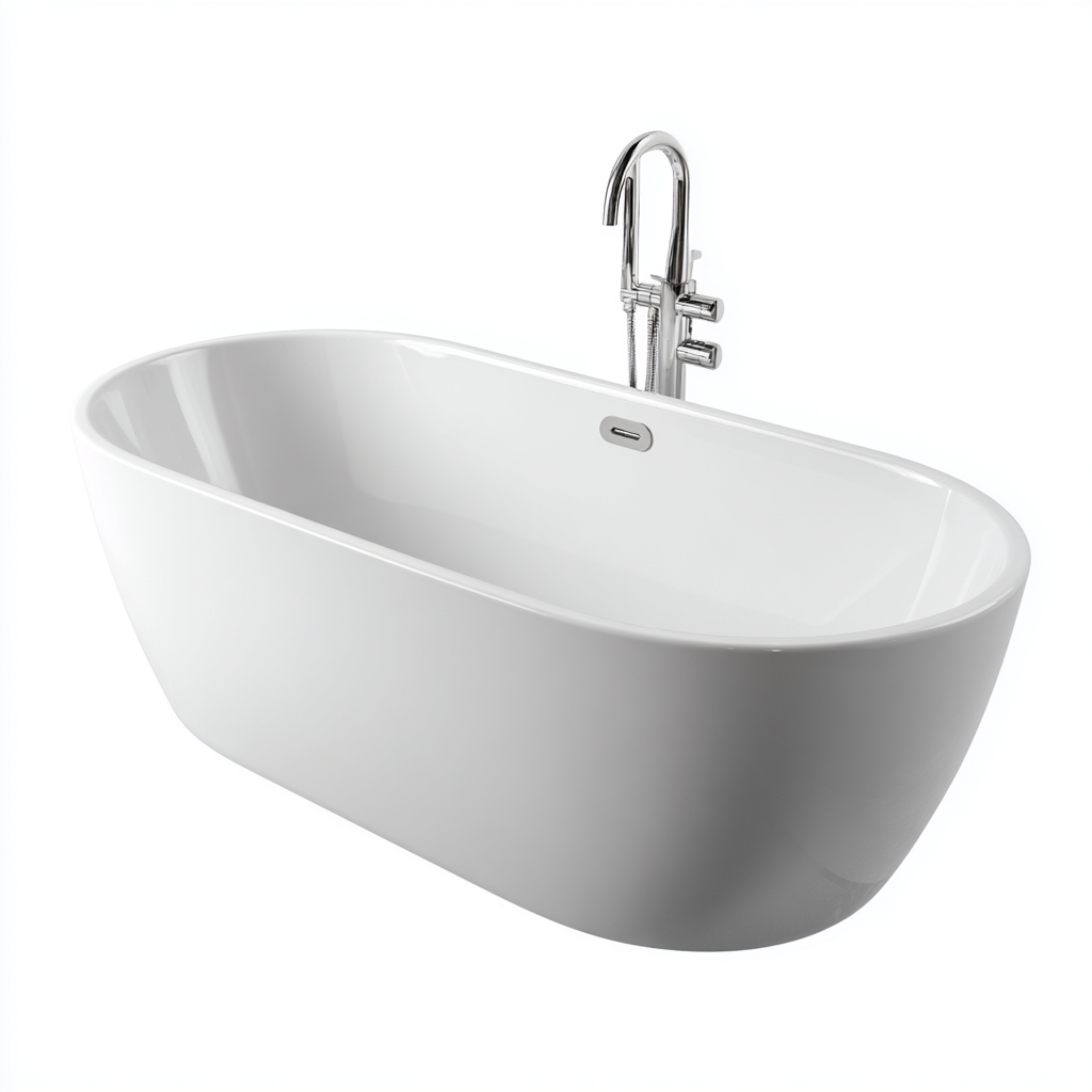 Vasca da bagno 170x75x58 cm - bianco - design moderno per bagno-Airyora