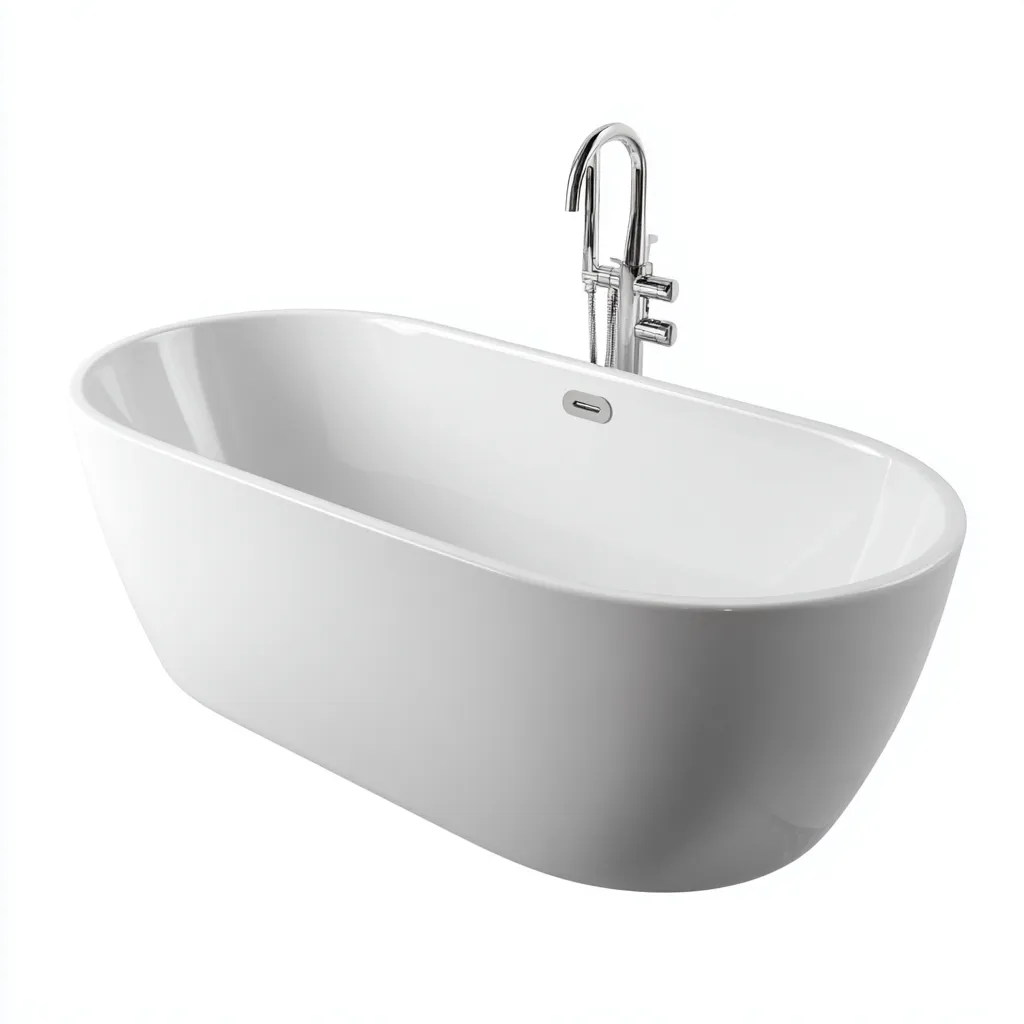 Vasca da bagno 170x75x58 cm - bianco - design moderno per bagno-Airyora