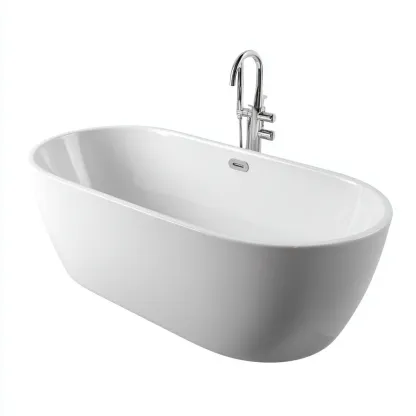Vasca da bagno 170x75x58 cm - bianco - design moderno per bagno-Airyora