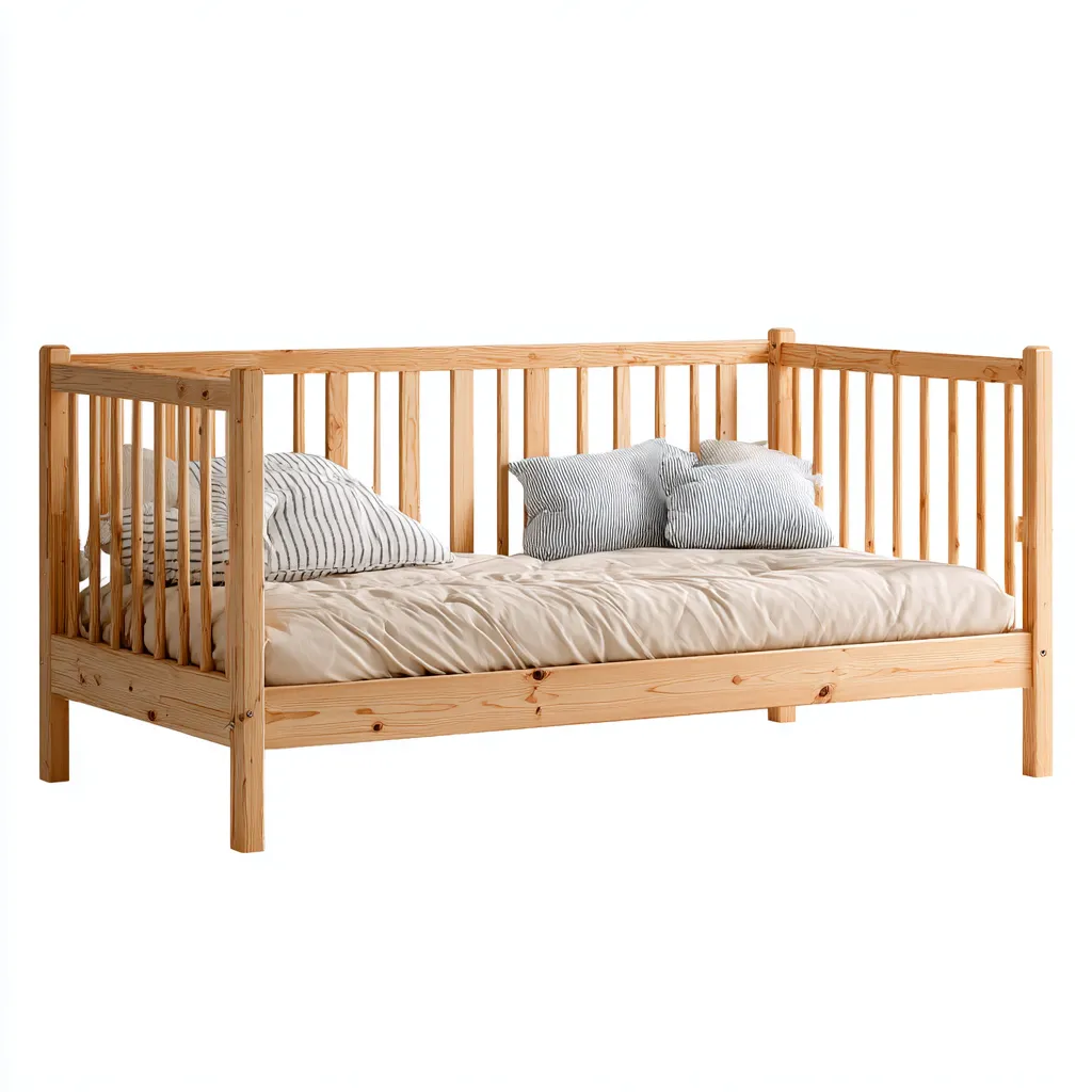 Divano letto legno 205x95x85 cm legno naturale design moderno-Airyora