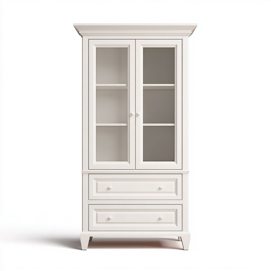 Armadietti da cucina in legno 85x40x185 cm - bianco - design classico adatto per cucina-Airyora