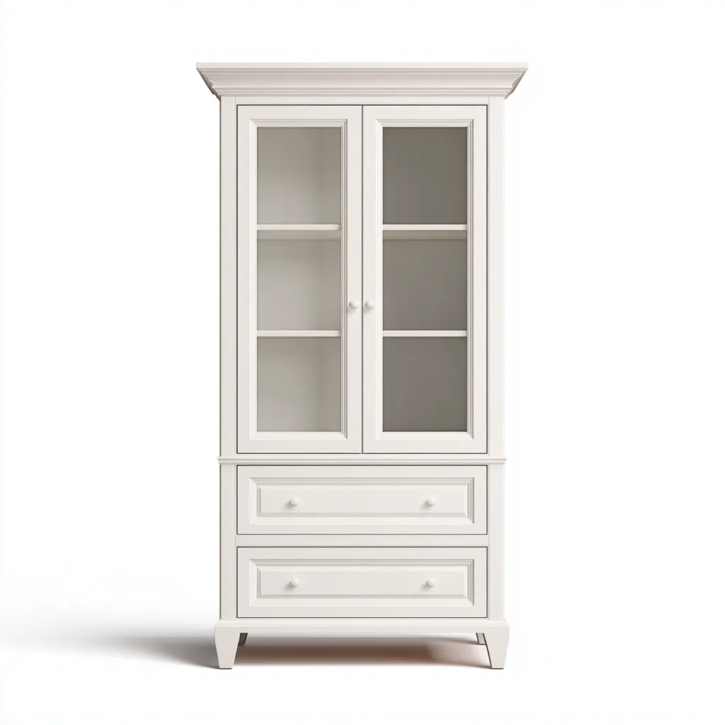 Armadietti da cucina in legno 85x40x185 cm - bianco - design classico adatto per cucina-Airyora