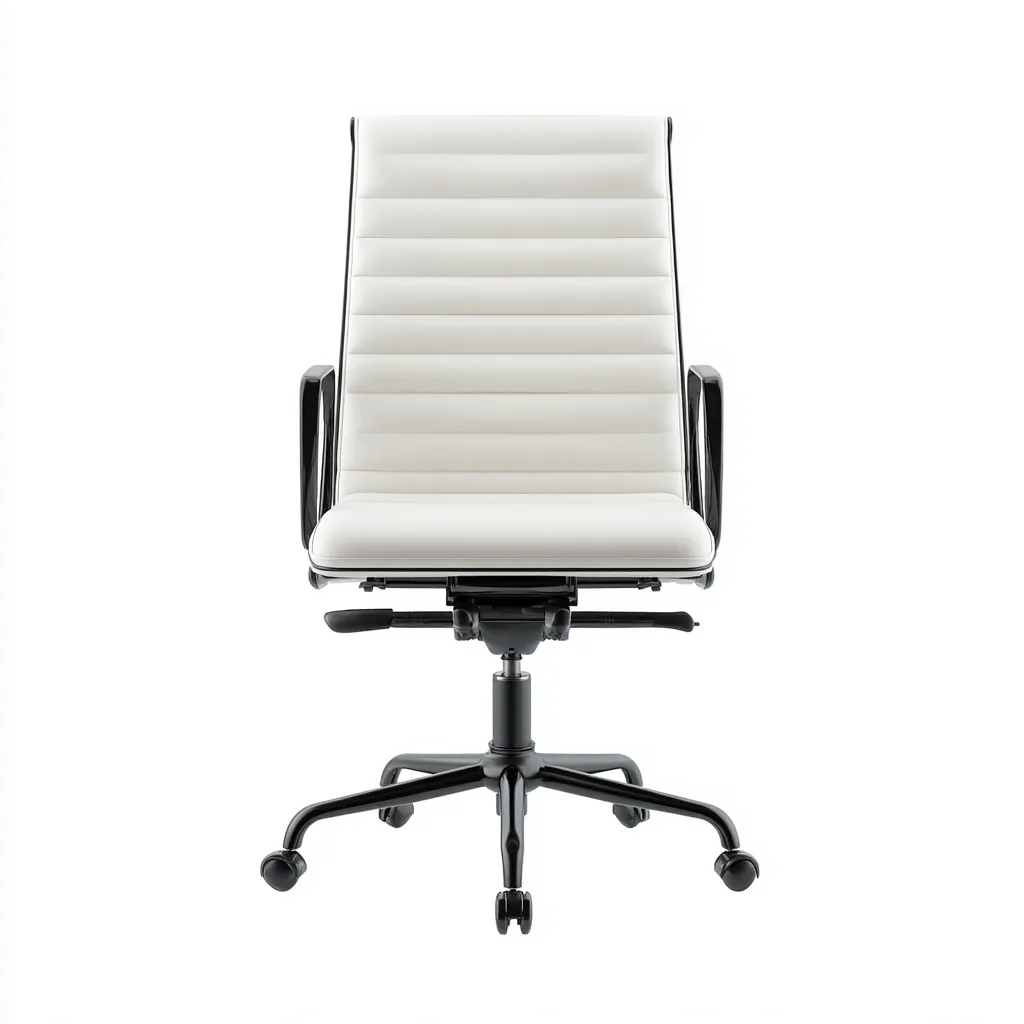 Sedia da ufficio similpelle 65x60x110 cm - bianco-nero - design ergonomico-Airyora
