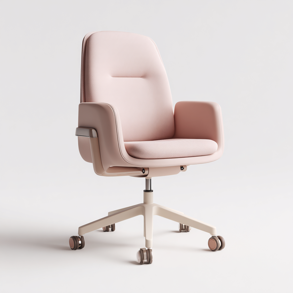 Sedia da ufficio imbottita 60x60x95 cm - rosa - design moderno adatta per ufficio-Airyora