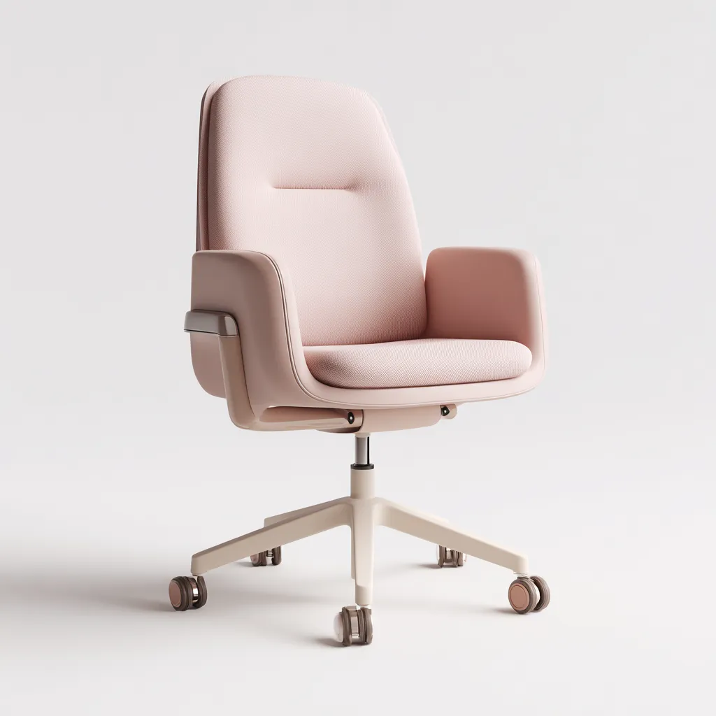 Sedia da ufficio imbottita 60x60x95 cm - rosa - design moderno adatta per ufficio-Airyora