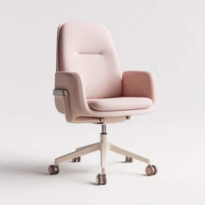 Sedia da ufficio imbottita 60x60x95 cm - rosa - design moderno adatta per ufficio-Airyora