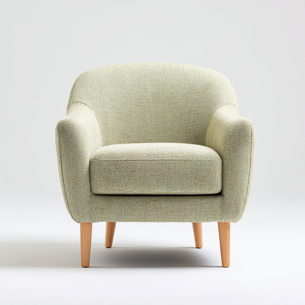 Poltrona-tessuto-legno-77x73x84 cm-verde-design moderno-Airyora