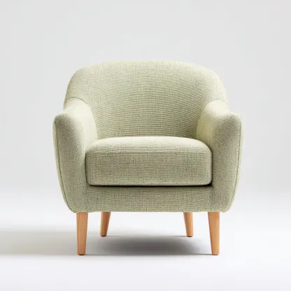 Poltrona-tessuto-legno-77x73x84 cm-verde-design moderno-Airyora