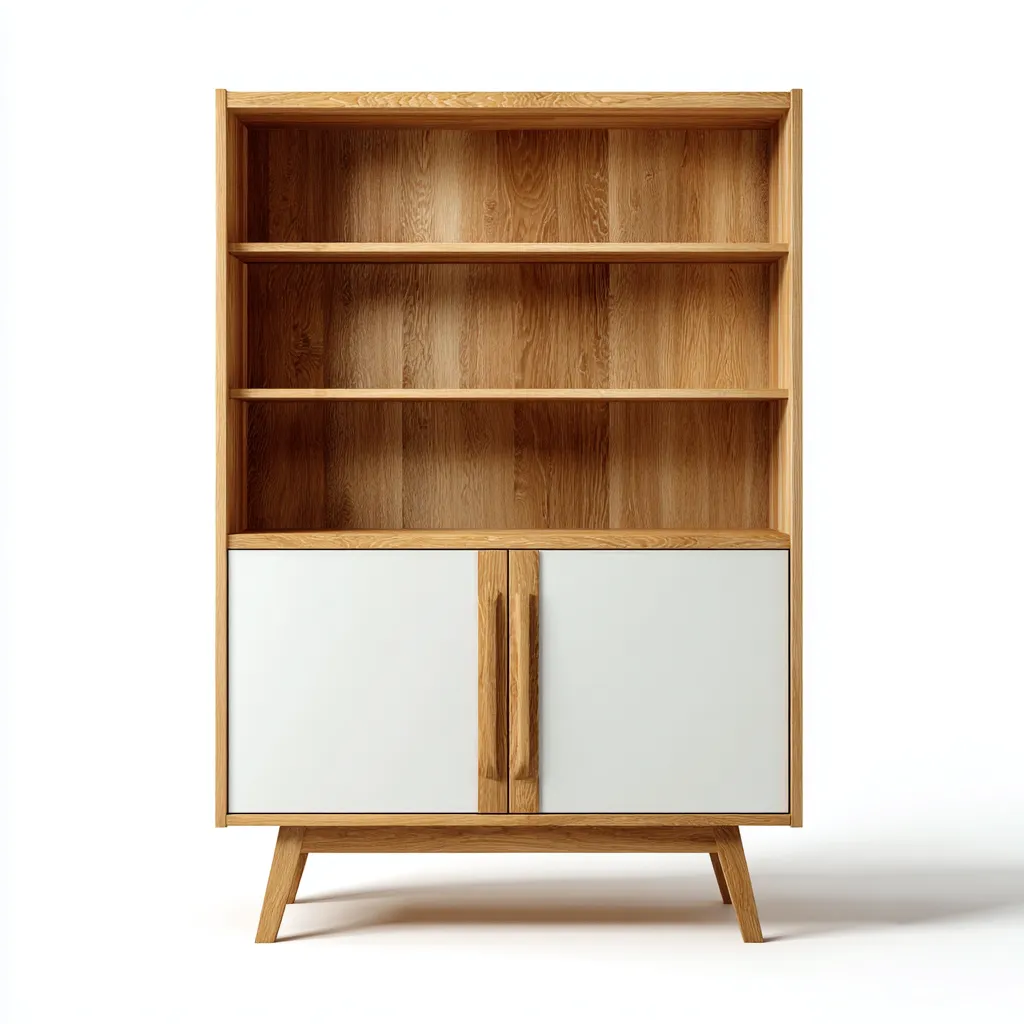 Armadietti da cucina in legno 80x35x180 cm - legno naturale-bianco - design moderno-Airyora