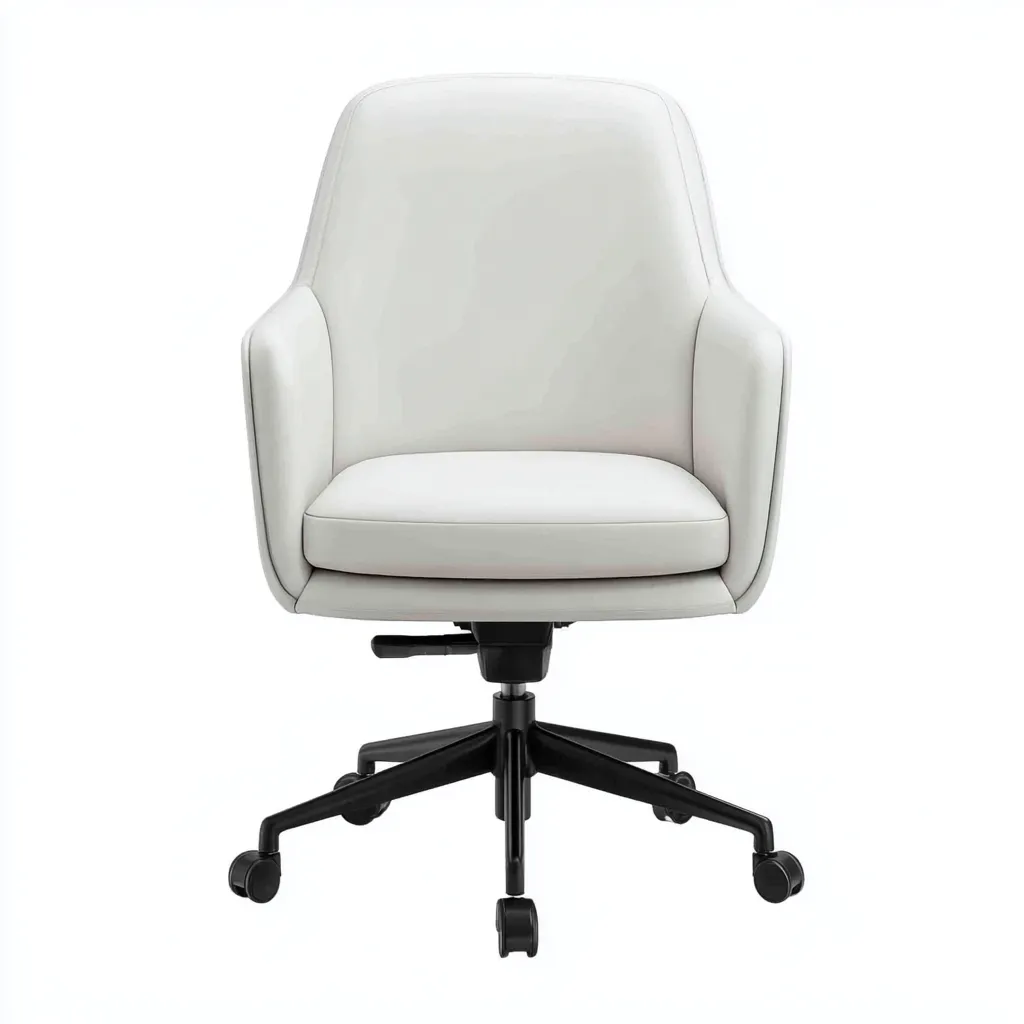 Sedia da ufficio similpelle bianco 60x58x90 cm - comfort ergonomico-Airyora
