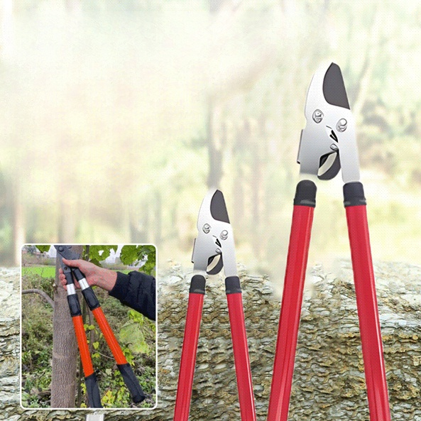 Teleskopische Astschere mit extra breiter Schneide