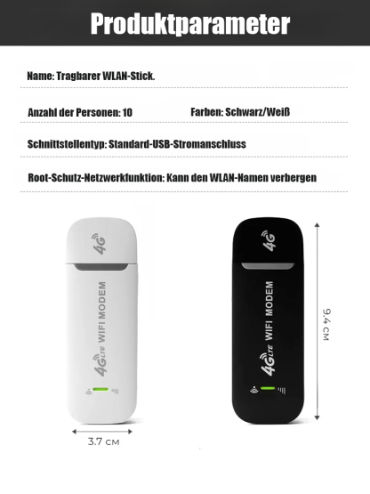 Drahtlose Netzwerkkarte tragbares WLAN.Kein teurer Tarif mehr✨️Kein Datenvolumen-Limit. Kein Stress