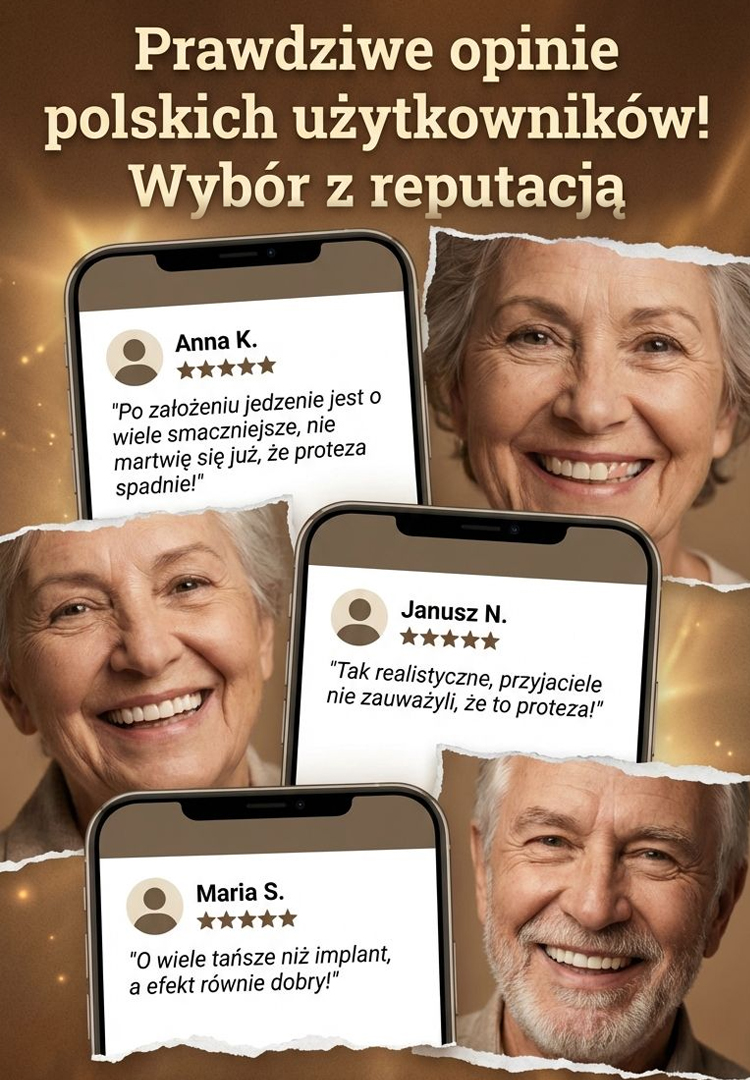 Pudełko na zęby z lustrem, mocny przyczep, medyczna proteza całkowita