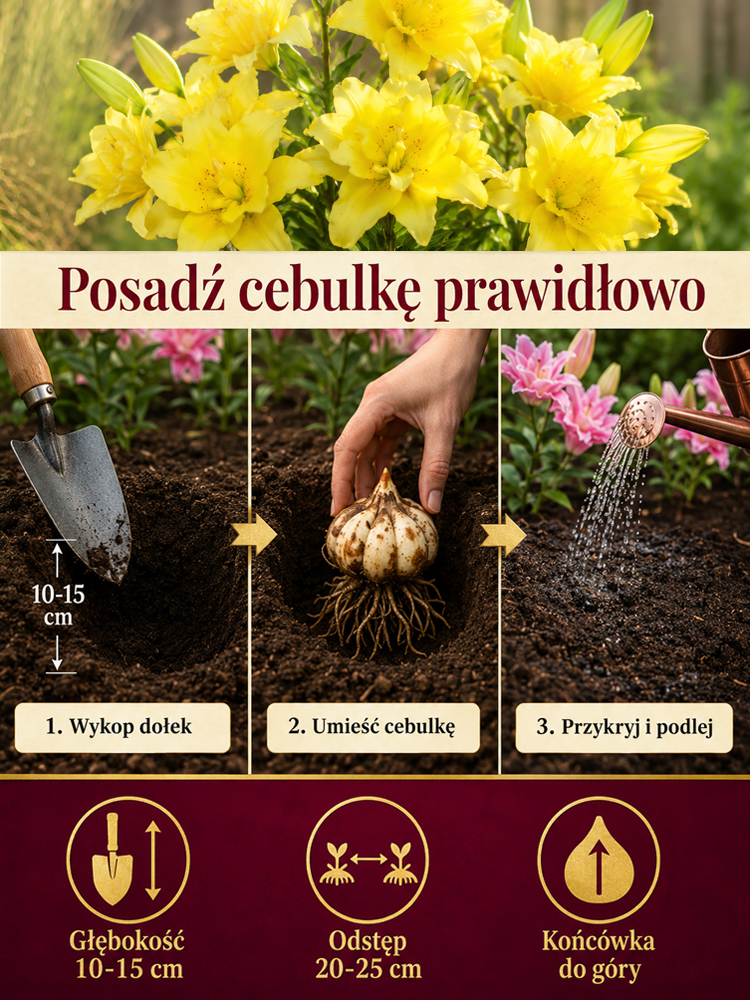 🌸Cebulki lilii plamistej o intensywnym zapachu do eleganckiego ogrodu| Intensywny Zapach i Zero Wysiłku  | Ogród Bez Stresu i Wieloletni Zachwyt| Niskie Wymagania, Maksymalny Efekt Wizualny (-50% OFF)🎁